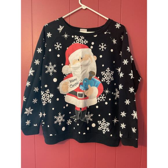 Santa Merry Christmas Sweatshirt Size XL - Picture 11 of 11